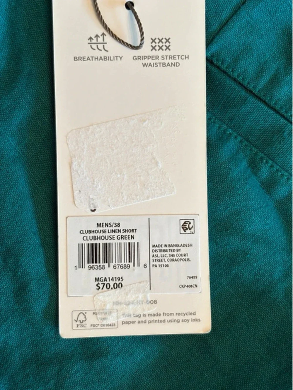Walter Hagan Men’s Linen Shorts. Size 38.